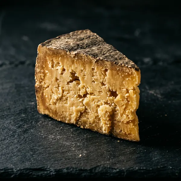 Wheel of aged cheese