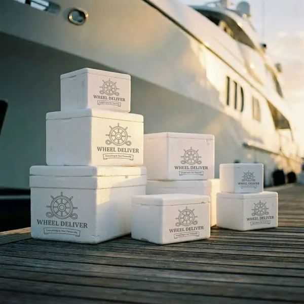 Wheel Deliver provisioning crates on the dock